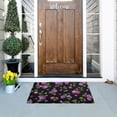 thumbnail image 1 of Small Repeating Pink Purple Flowers Doormats Welcome Mats Gate Pads Entryway Outdoor 32" x 20", 1 of 8