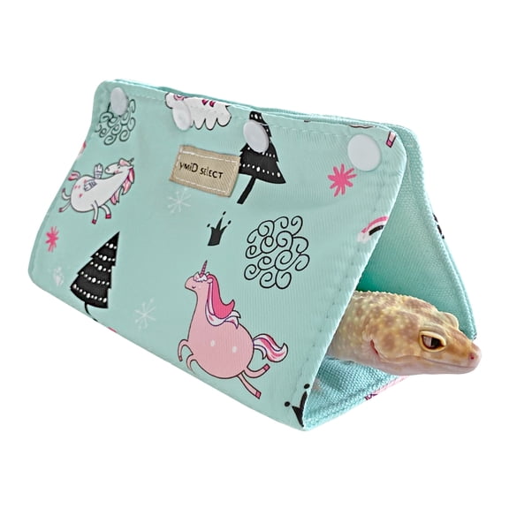 Small Reptile Gecko Hide Cave Portable Tunnel Hideaway for Leopard Gecko Hideout Dwarf Hamster Habitat Shelter Decor ( Green )