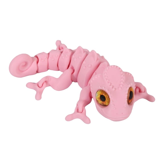 Small Reptiles Sculpture with Realistic Eye Poseable Articulated Joints Figurine Ornament for Desktop Display