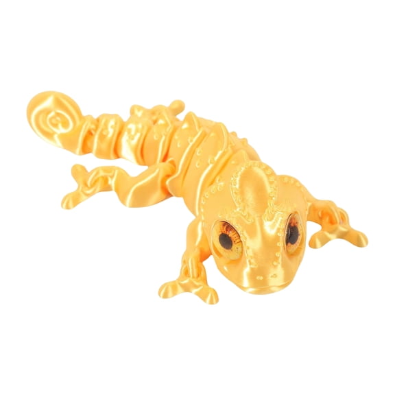 Small Reptiles Sculpture with Realistic Eye Poseable Articulated Joints Figurine Ornament for Desktop Display