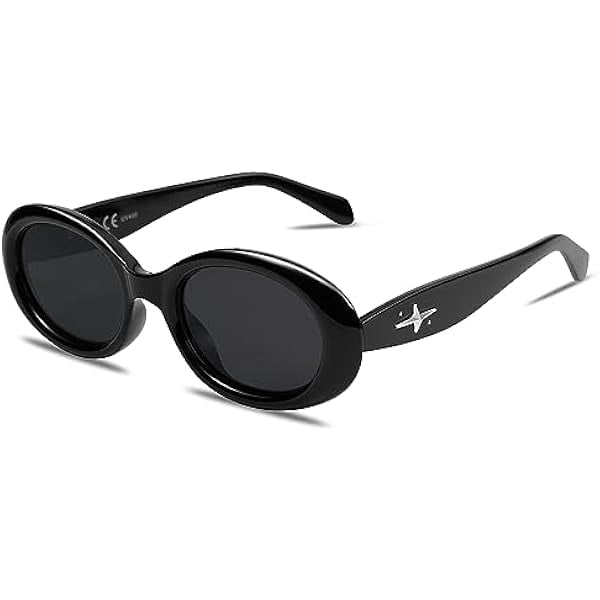 Small Retro Oval Polarized Sunglasses for Women Men 90s 