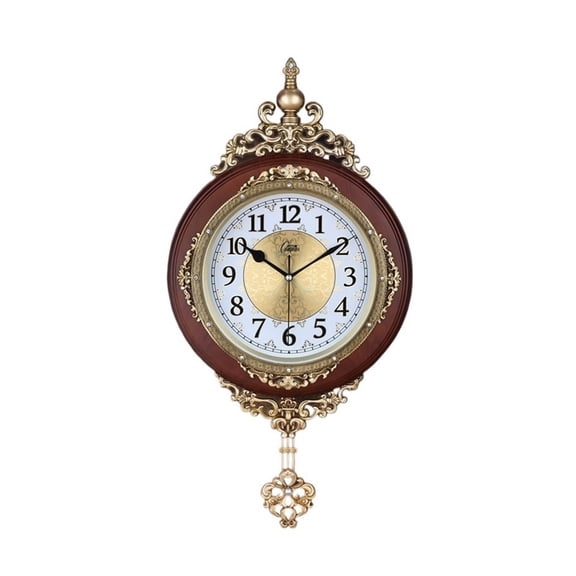 Small Retro Oval Wall Clock, Antique Old Design Battery Operated Silent Decor Wall Clocks for Kitchen,Bedroom(32*62cm)