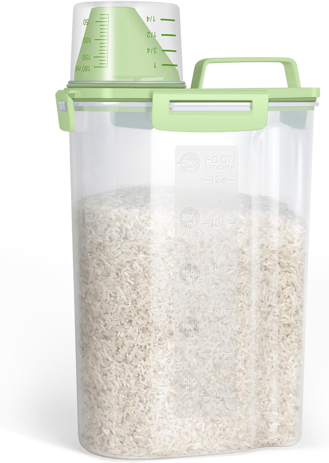 Small Rice Storage Small Rice Storage Container -5 Lbs Cereal Dispenser with Measuring Cup ...
