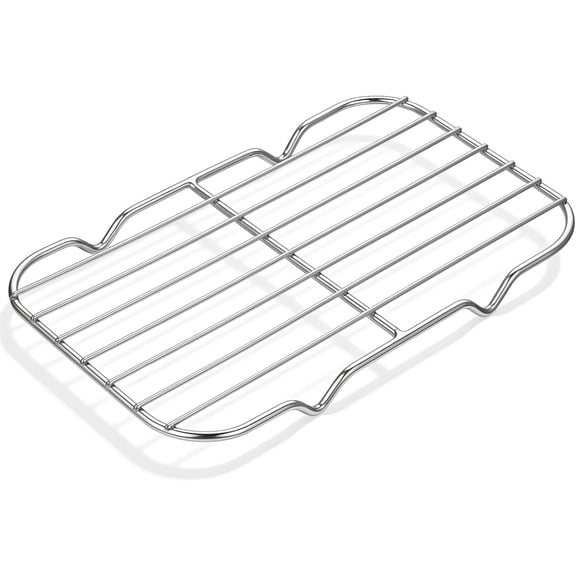 Small Roasting Rack Insert, 5.38.5in Stainless Steel Wire Rack for Roasting Pan, Rectangular Racks Insert with Raised Feet for Cookies, Cakes, Bacon, Grilling