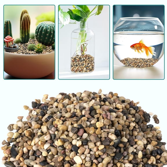 Small Rocks for Plants, Gravel for Plants Drainage, Decorative Potting Pebbles for Indoor Plants, Vases, Bamboo, Succulent, Terrarium, Crafts, Cactus