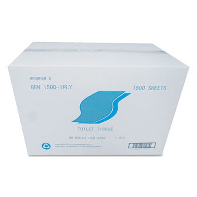 Small Roll Bath Tissue, Septic Safe, 1-Ply, White, 1,500 Sheets/Roll, 60 Rolls/Carton Small Roll Bath Tissue, Septic Safe, 1-Ply, White, 1,500 Sheets/Roll, 60 Rolls/Carton