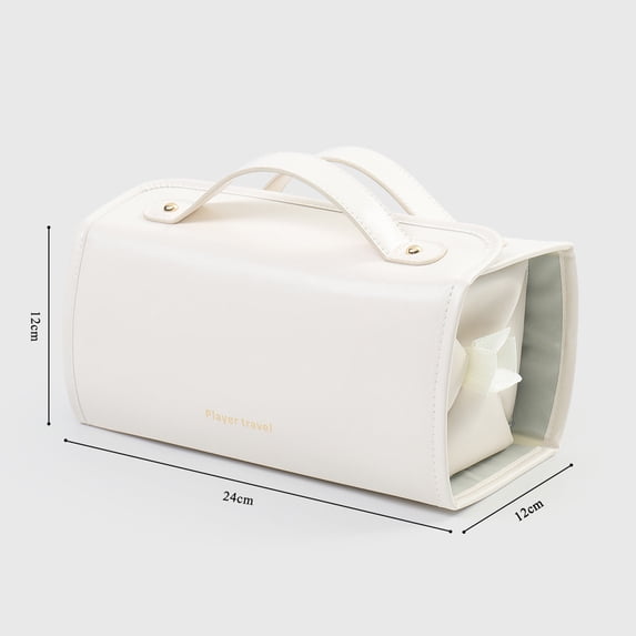 Small Roll Up Toiletry Bag for Traveling Women - Travel Makeup Bag with 4 Removable Compartments - Hanging Toiletry Bag - Cosmetic Travel Bag - Medicine Bag