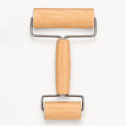 Small Rolling Pin, Mini Pizza Dough Roller, Non-Stick Wood Pastry Roller, Double-Ended Dough Baker Tool for Baking Pie Cookie Tart, Home Kitchen Cooking 4.4in 2.87in