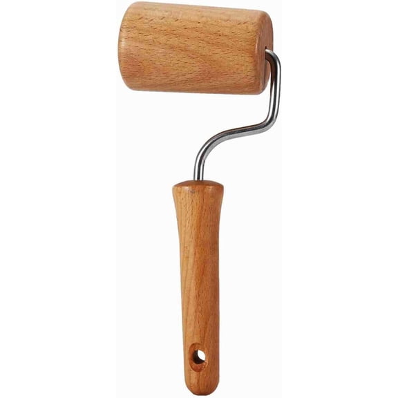 Small Rolling Pin, Pizza Dough Roller, Non Stick Wood Pastry Roller, Kitchen Wooden Rolling Pins for Baking Cooking Cookie Bread Tortilla Dumpling Fondant Clay (Style 4)