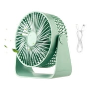 Small Room Air Circulator Fan, 3 Speeds 360  Rotation Table Fan, 30 db Low Noise, USB Rechargeable for Bedroom, Office, Travel, Camping