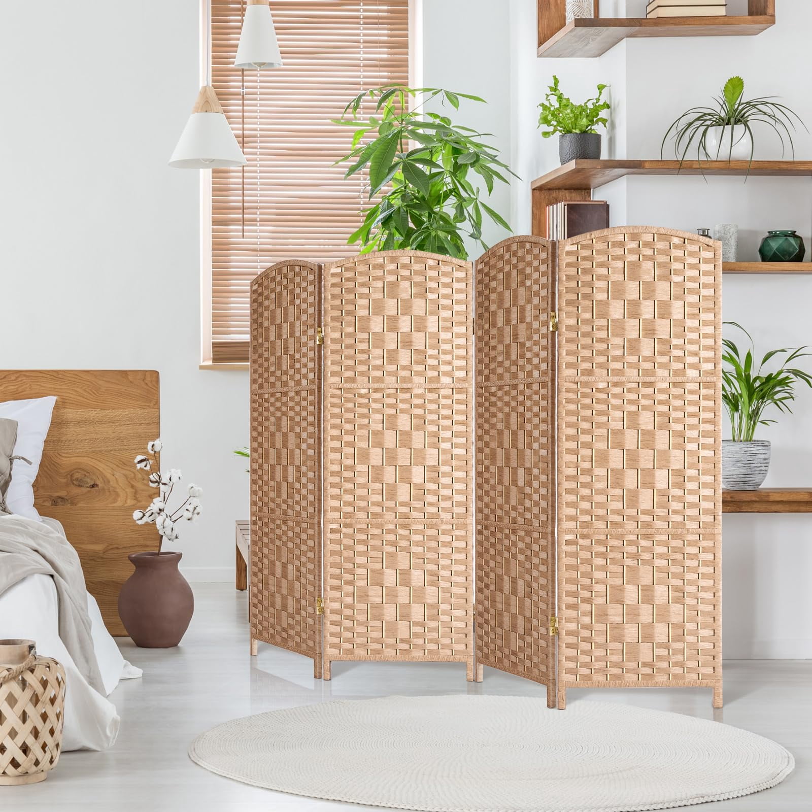 Small Room Divider Privacy Screen, Foldable Partition for Home Office ...