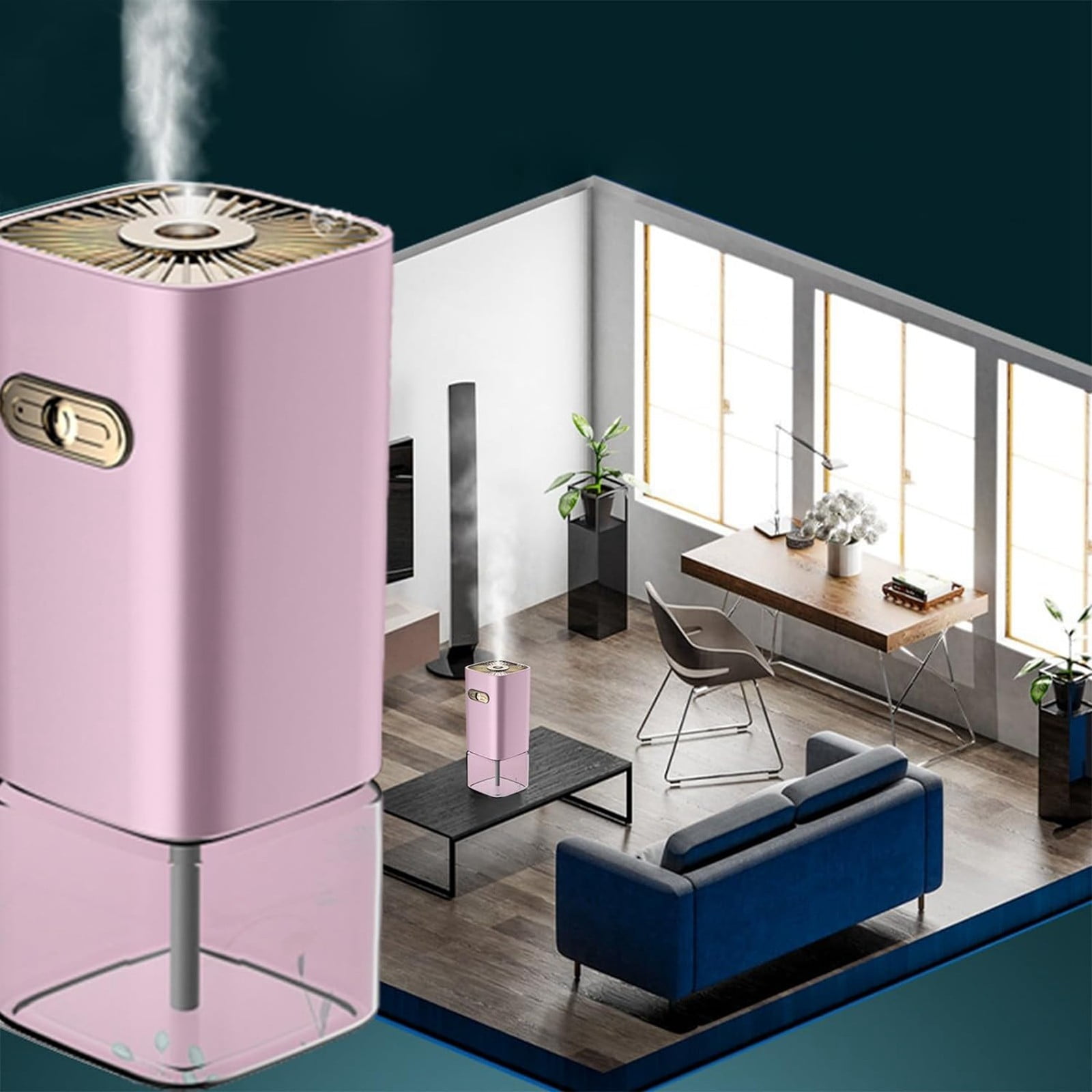 Small Room Humidifiers for Bedroom Quiet Easy Clean 2 Liter Pet Bottle