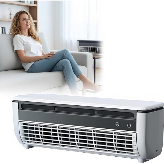 Small Room Mini Air Conditioner Portable, Ductless Mini Ac Unit Cooler, Wall Cooler No Window with Remote Control 3 Speed Fan for Home Kitchen & Bedroom Use(White)