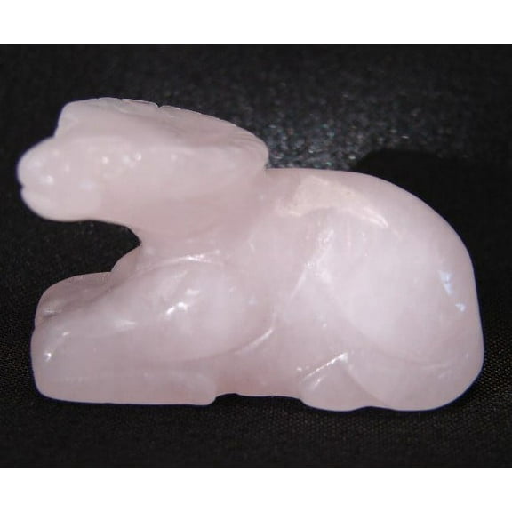 Small Rose Quartz Ox Statue
