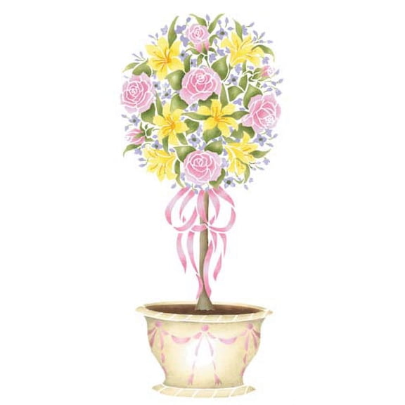 Small Rose Topiary Wall Stencil SKU #2800 by Designer Stencils