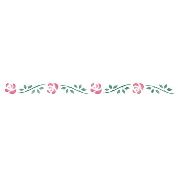 Small Rose Wall Stencil SKU #711 by Designer Stencils