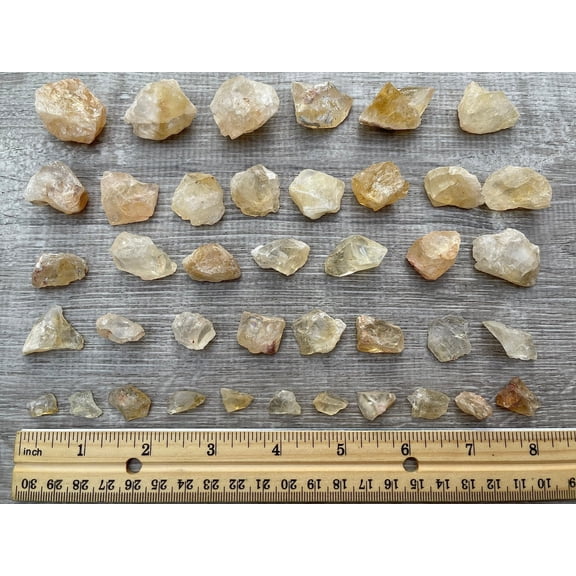 Small Rough Citrine Stones , 0.25-1.25" Raw Crystals (Citrine, 11 Pounds)
