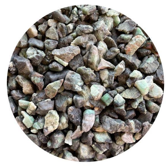 Small Rough Emerald Stones , 0.5-1.25" Raw Crystals (Emerald, 1 Pound)