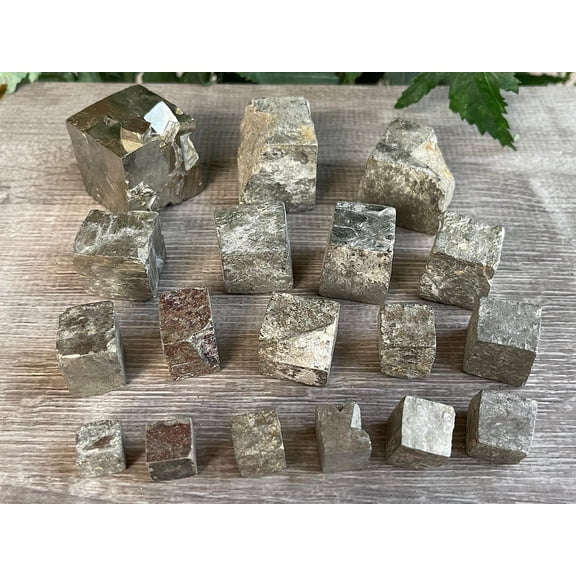 Small Rough Pyrite Cube Stones , 0.5-1" Raw Crystals (Pyrite Cube , 0.5 Pound)