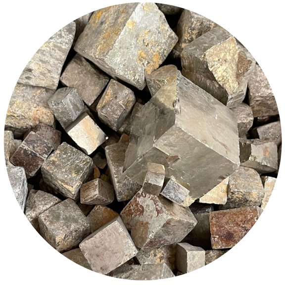 Small Rough Pyrite Cube Stones , 0.5-1" Raw Crystals (Pyrite Cube , 1 Pound)