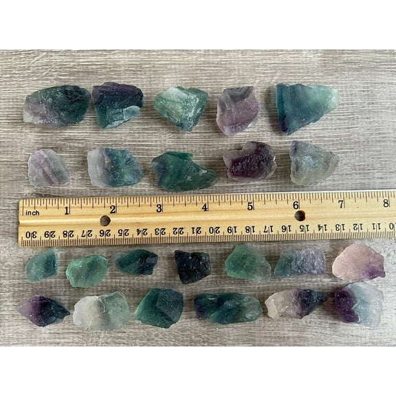 Small Rough Rainbow Fluorite Stones , 0.75-1.25" Raw Crystals (Rainbow Fluorite, 0.5 Pound)