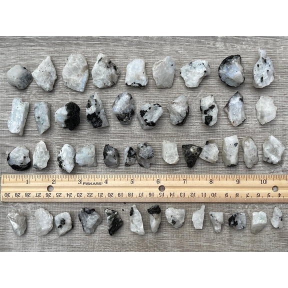 Small Rough Rainbow Moonstone Stones , 0.5-1.25" Raw Crystals (Rainbow Moonstone, 3 Pounds)