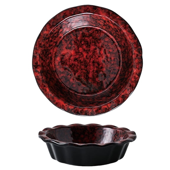 Small Round Baking Dish, Colorful Ceramic Baking Dish, Home Microwave Baked Rice Bowl, Round Ceramic Pie Plate