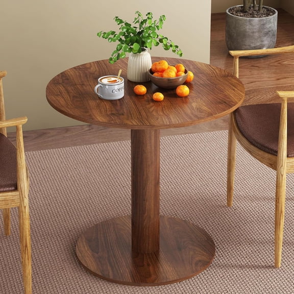 Small Round Dining Table for 2-4, Farmhouse Circle Dining Breakfast Table, Circular Tulip Casual Coffee Round Dining Room Table for Corner,Small Spaces,Kitchen,Apartment