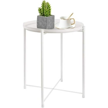 Small Round End Side Living Room Coffee Table Bedroom Storage Shelf Organizers
