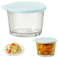 thumbnail image 1 of Small Round Glass Containers with Lids,Clear Food Jars Airtight Glass Food Container for Food Portion,Overnight Oats,Pickles,Dipping Sauce,Snack,Yogurt,Meal Prep Containers (Blue,4.13*2.8in), 1 of 5