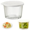 thumbnail image 1 of Small Round Glass Containers with Lids,Clear Food Jars Airtight Glass Food Container for Food Portion,Overnight Oats,Pickles,Dipping Sauce,Snack,Yogurt,Meal Prep Containers (White,4.13*2.8in), 1 of 5