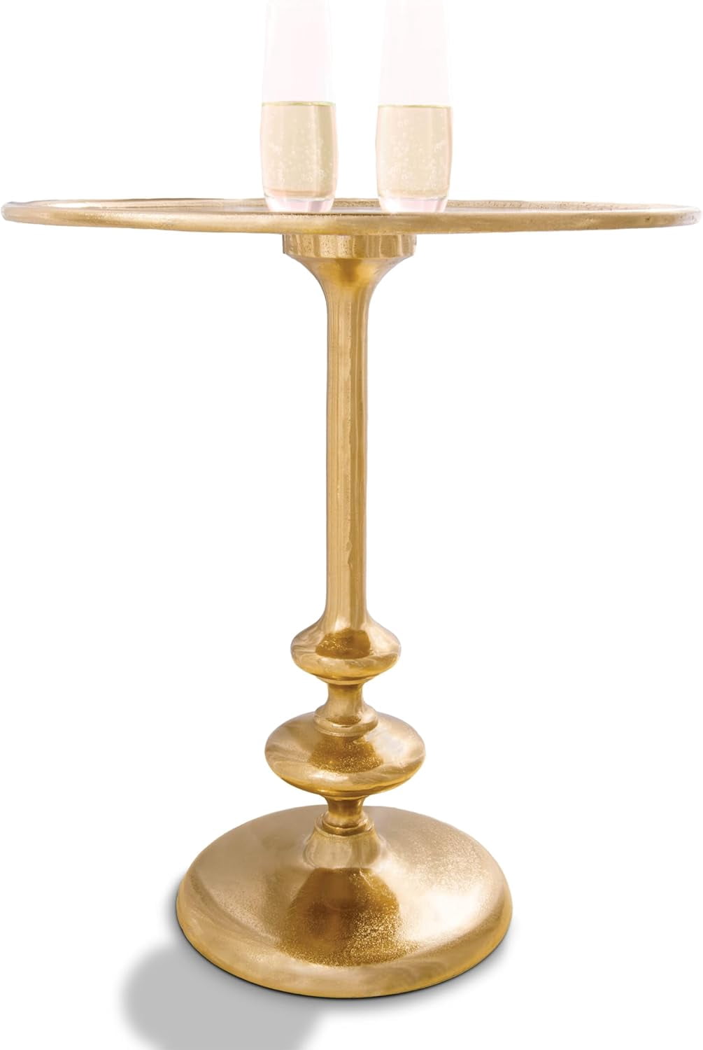 Small Round Gold End Table, Rachel, 23