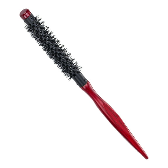 Small Round Hair Brush for Blow Drying Nylon Bristles,Roller Curling Styling Volumes Hairbrush for Short Thin Curly Hair
