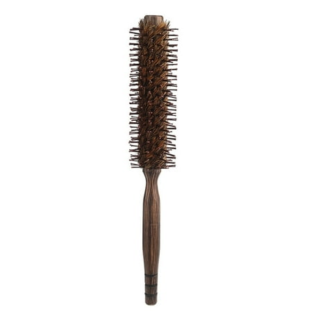 Small Round Hairbrush with Boar and Nylon Bristles Perfect for Blow Drying and Styling Short Thin Fine Hair