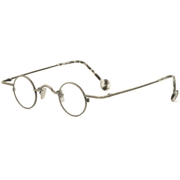 Small Round Metal Eyeglasses Frame 31mm Vintage Retro Punk Nerd Glasses Lightweight Optical Frame for Men Women Unisex