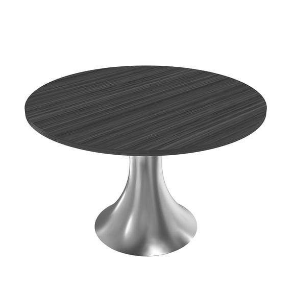Small Round Office Table With Wide Pedestal Base 42" Breakroom Table