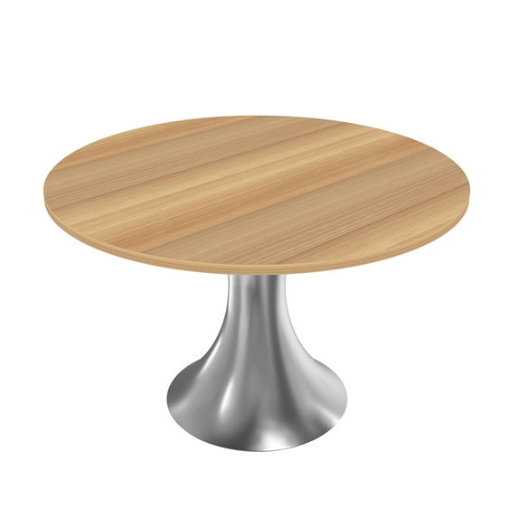Small Round Office Table With Wide Pedestal Base 42" Breakroom Table
