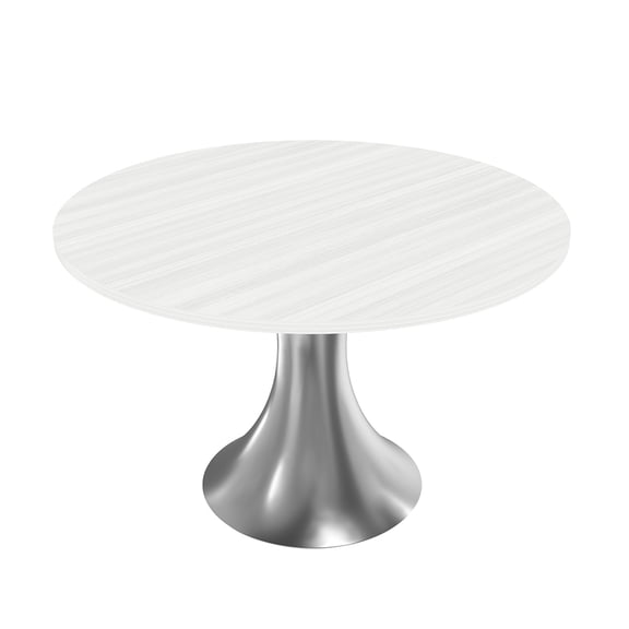 Small Round Office Table With Wide Pedestal Base 42" Breakroom Table