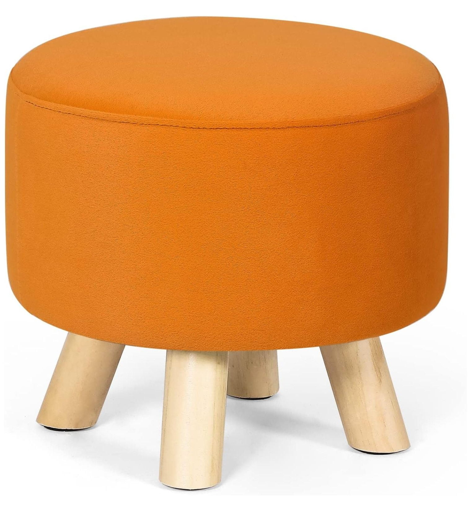 Small Round Ottoman Foot Rest Stool/Seat Nursery Ottoman with Velvet ...