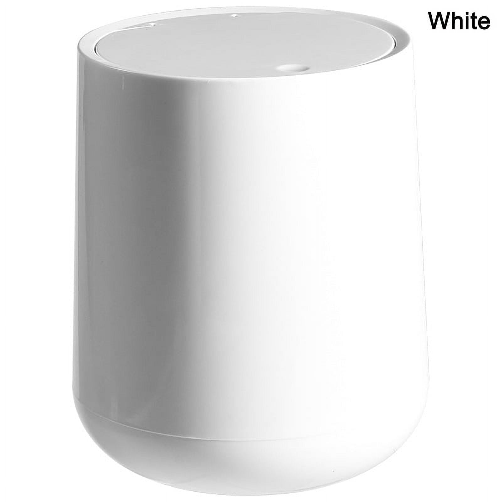 Small Round Plastic Trash Can Wastebasket Garbage Container Bin with