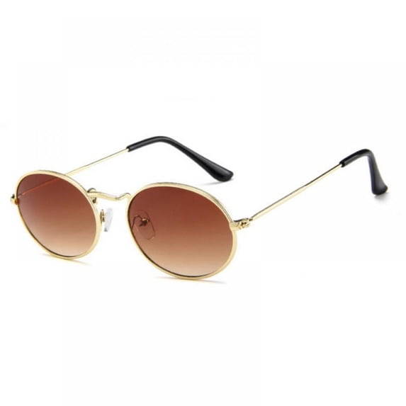 Small Round Polarized Sunglasses for Women Men Circle Metal Frame Sun Glasses with UV Protection