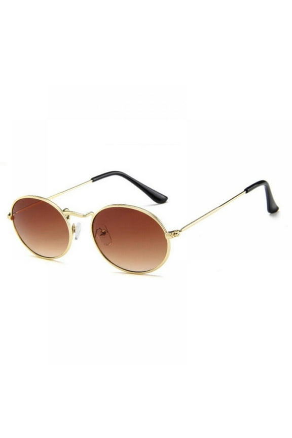 Small Round Polarized Sunglasses for Women Men Circle Metal Frame Sun Glasses with UV Protection