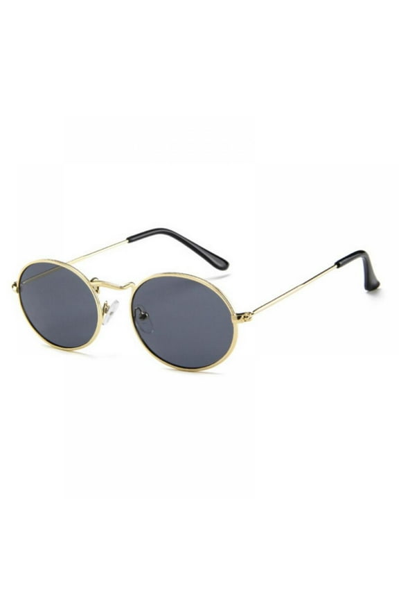 Small Round Polarized Sunglasses for Women Men Circle Metal Frame Sun Glasses with UV Protection