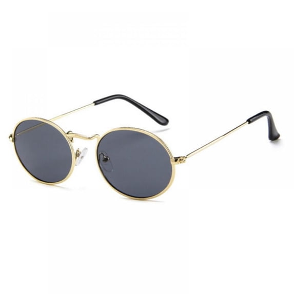 Small Round Polarized Sunglasses for Women Men Circle Metal Frame Sun Glasses with UV Protection
