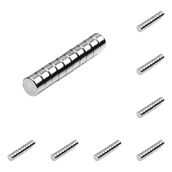 Small Round Rare Earth Magnets 10Pcs Plated Strong Neodymium Magnets For DIY Crafts Industrial Office Home Use