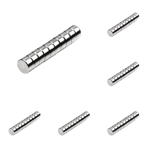 Small Round Rare Earth Magnets 10Pcs Plated Strong Neodymium Magnets For DIY Crafts Industrial Office Home Use