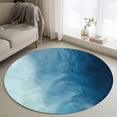 thumbnail image 1 of Small Round Rug 3Ft Washable Non-Slip, Blue Ombre Circle Area Rugs for Living Room Bedroom, Coastal Beach Modern Abstract Art Indoor Floor Mats Carpet Runner for Home Decor, 1 of 8