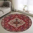 thumbnail image 1 of Small Round Rug 3Ft Washable Non-Slip, Country Boho Circle Area Rugs for Living Room Bedroom, Farmhouse Ethnic Abstract Nation Aesthetic Indoor Floor Mats Carpet Runner for Home Decor, 1 of 8