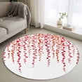 thumbnail image 1 of Small Round Rug 3Ft Washable Non-Slip, Red Polka Dots Circle Area Rugs for Living Room Bedroom, Vintage Abstract Art Watercolor Indoor Floor Mats Carpet Runner for Home Decor, 1 of 8