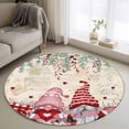 thumbnail image 1 of Small Round Rug 3Ft Washable Non-Slip, Valentine's Gnomes Circle Area Rugs for Living Room Bedroom, Weeping Eucalyptus Pink Red Love Heart Retro Indoor Floor Mats Carpet Runner for Home Decor, 1 of 8